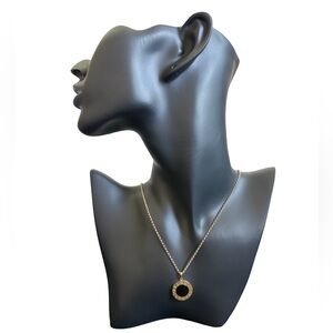 SOLD SOLD 💯Real 18K Gold Necklace and Onyx Gold Pendant